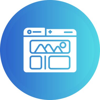 Kullanıcı Arayüzü Web simgesi vektör çizimi