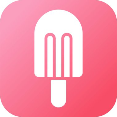 dondurma web simgesi, basit vektör illüstrasyonu