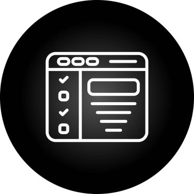 Tasarım Özeti. Web simgesi basit illüstrasyon  