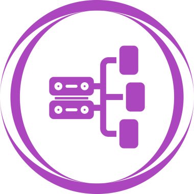 veritabanı. Web simgesi basit illüstrasyon 