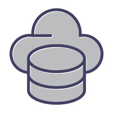 MySQL sunucu simgesi, vektör illüstrasyonu