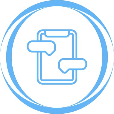 Mesaj Hizmeti Web simgesi vektör illüstrasyonu