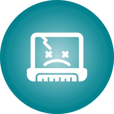 dizüstü bilgisayar simgesi, vektör illüstrasyonu basit tasarım