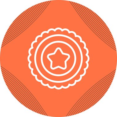 Rozet web simgesi, basit vektör illüstrasyonu