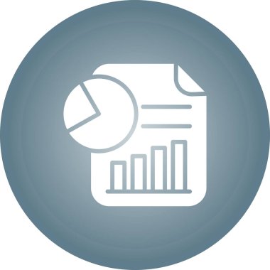 Analizler Düz simge, vektör raporla 