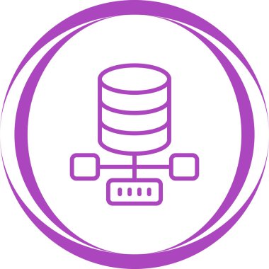 veritabanı. Web simgesi basit illüstrasyon 