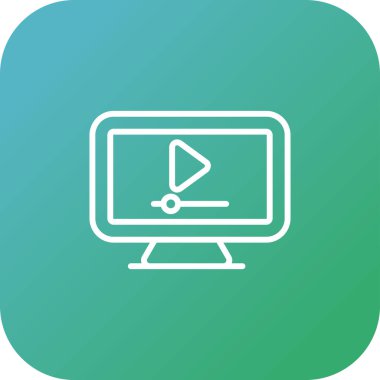  Video simgesinin vektör illüstrasyonu