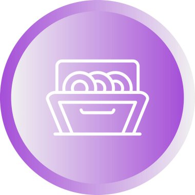 Bulaşık makinesi simge vektör çizim