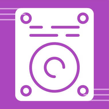 Harddrive web simgesi, basit vektör illüstrasyonu