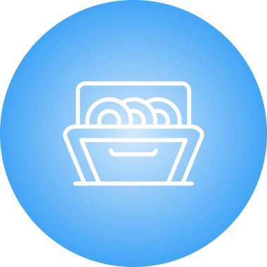 Bulaşık makinesi simge vektör çizim