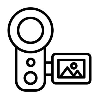 video kamera simgesi, vektör illüstrasyonu  