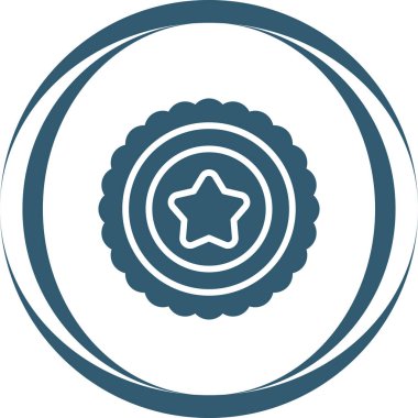 Rozet web simgesi, basit vektör illüstrasyonu