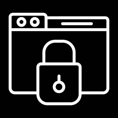 Kilidin vektör illüstrasyonu, gizlilik kavramı 