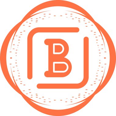 Kalın yazı tipi logo tasarım şablonu çizimi