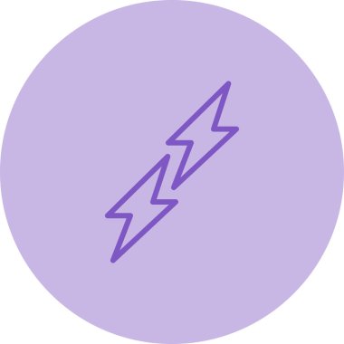 Yıldırım Ağı simgesi, basit vektör illüstrasyonu