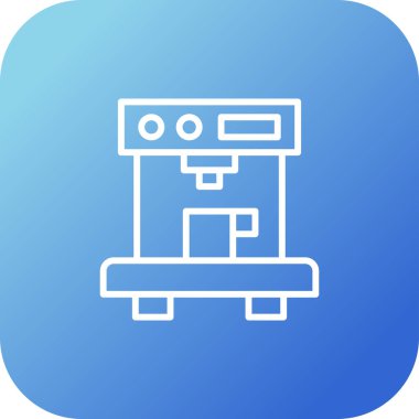 Kahve Makinesi web simgesi, basit vektör illüstrasyonu