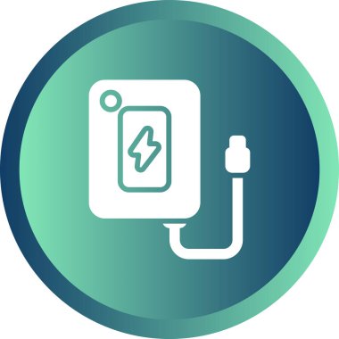 Power Bank vektör illüstrasyonunun simgesi