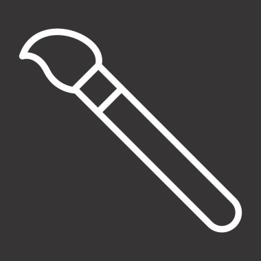 Boya fırçası web simgesi, vektör illüstrasyonu