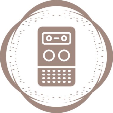 Masaüstü bilgisayar simgesi, vektör illüstrasyonu basit tasarım