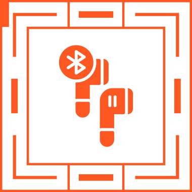 Bluetooth kulaklık simgesi web illüstrasyonuName