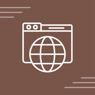 Web tarayıcı simgesi, vektör illüstrasyonu basit tasarım
