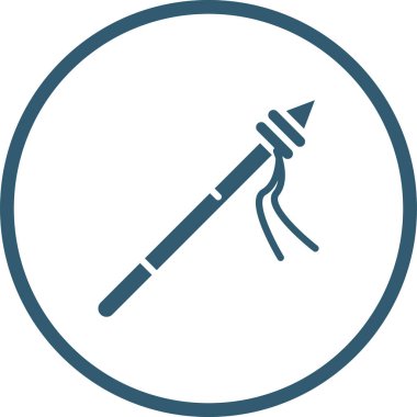 Mızrak simgesi vektör illüstrasyonu 