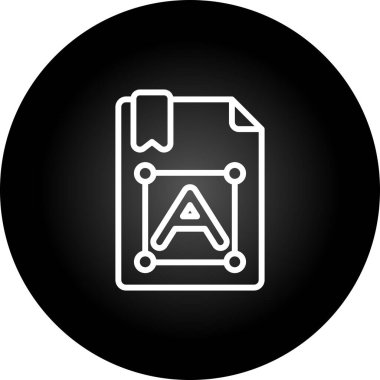 Metin sembolü vektör illüstrasyonu 