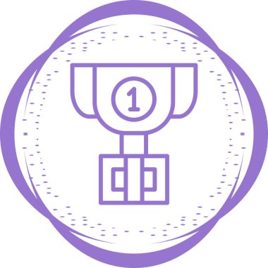 Kazanan simgesinin vektör illüstrasyonu 