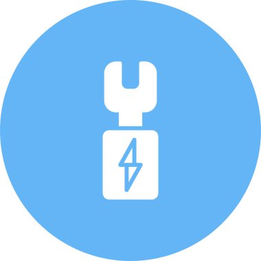 Beyaz Arkaplanda Kablo Uçbirim Simgesi İzole Edildi 