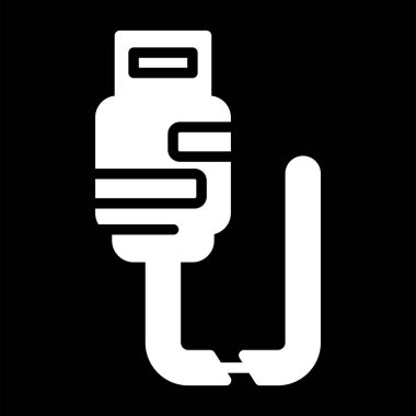 Kırık Kablo ağ simgesi, basit vektör illüstrasyonu