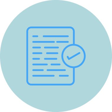 Belge Onayı simgesi, vektör illüstrasyonu 