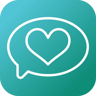 aşk iletisi çizgisi vektör illüstrasyonu