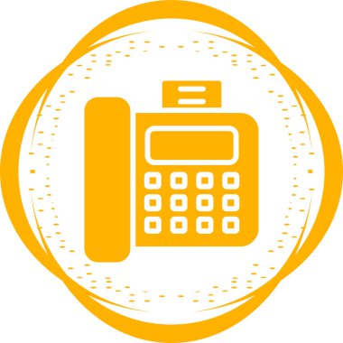 Faks Makinesi simgesi, vektör illüstrasyonu basit tasarım