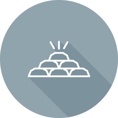 Altın web simgesi, basit vektör illüstrasyonu