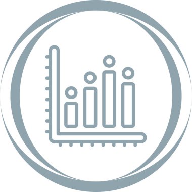 Çubuk Grafik simgesi, vektör illüstrasyonu basit tasarım