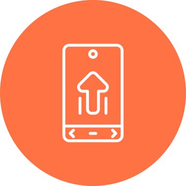 Oklu bir cep telefonu. Web simgesi vektör tasarımı