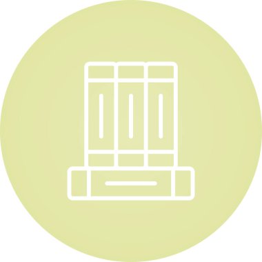 kitaplar düz simge, vektör illüstrasyonu