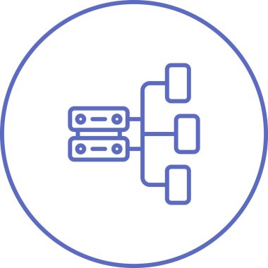 veritabanı. Web simgesi basit illüstrasyon 