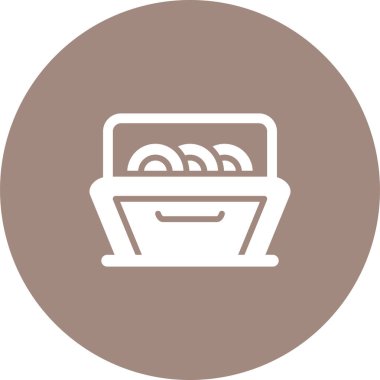 Bulaşık makinesi simge vektör çizim