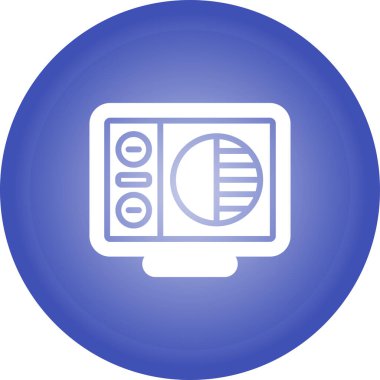 Masaüstü bilgisayar simgesi vektör çizimi 