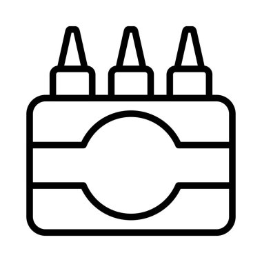 Pastel boyalar web simgesinin vektör illüstrasyonu