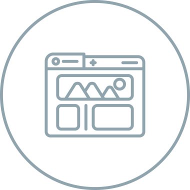 Kullanıcı Arayüzü Web simgesi vektör çizimi