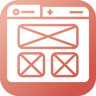 Ui Tasarım simgesi, web sitesi tasarımı ve vektör illüstrasyonu