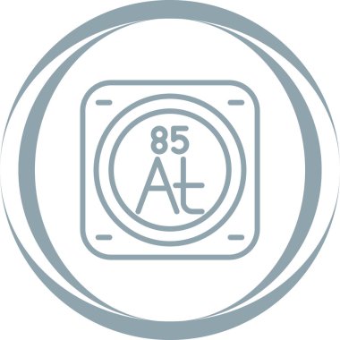 Periyodik tablonun kimyasal elementinin web illüstrasyonu