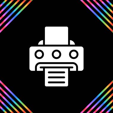 Yazıcı. Web simgesi basit tasarım