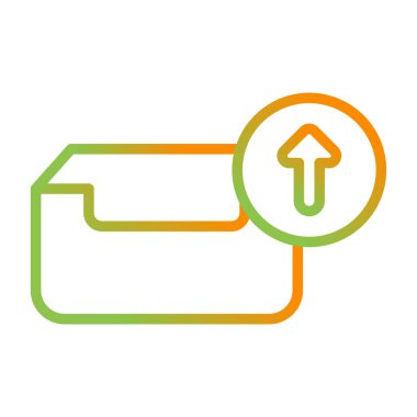  Ok ile giden kutusu. vektör simgesi 