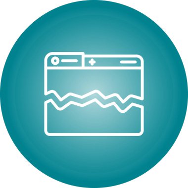 Kırık Bağlantı simgesi, vektör illüstrasyonu basit tasarım