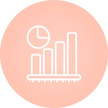 Grafik çubuğu simgesi, vektör illüstrasyonu basit tasarım