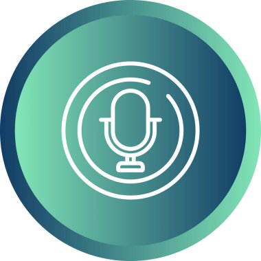 Çember Mikrofon Simgesi, Kayıt Düğmesi, Kayıt İşareti, Vektör 