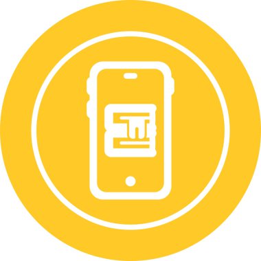 akıllı telefon simgesi, vektör illüstrasyonu basit tasarım